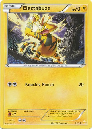 Electabuzz (15/30) [XY: Trainer Kit 3 - Pikachu Libre] | Jomio and Rueliete's Cards and Comics