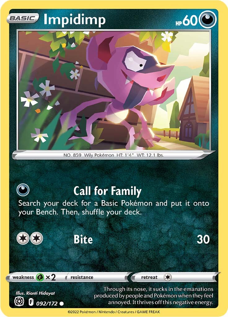 Impidimp (092/172) [Sword & Shield: Brilliant Stars] | Jomio and Rueliete's Cards and Comics