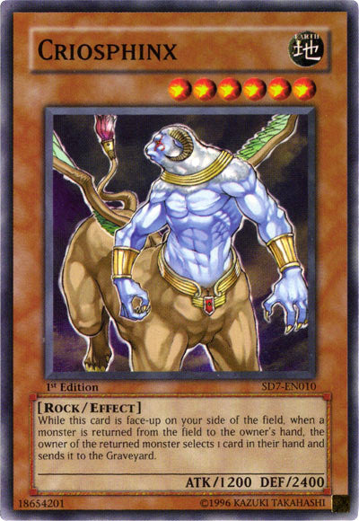 Criosphinx [SD7-EN010] Common | Jomio and Rueliete's Cards and Comics