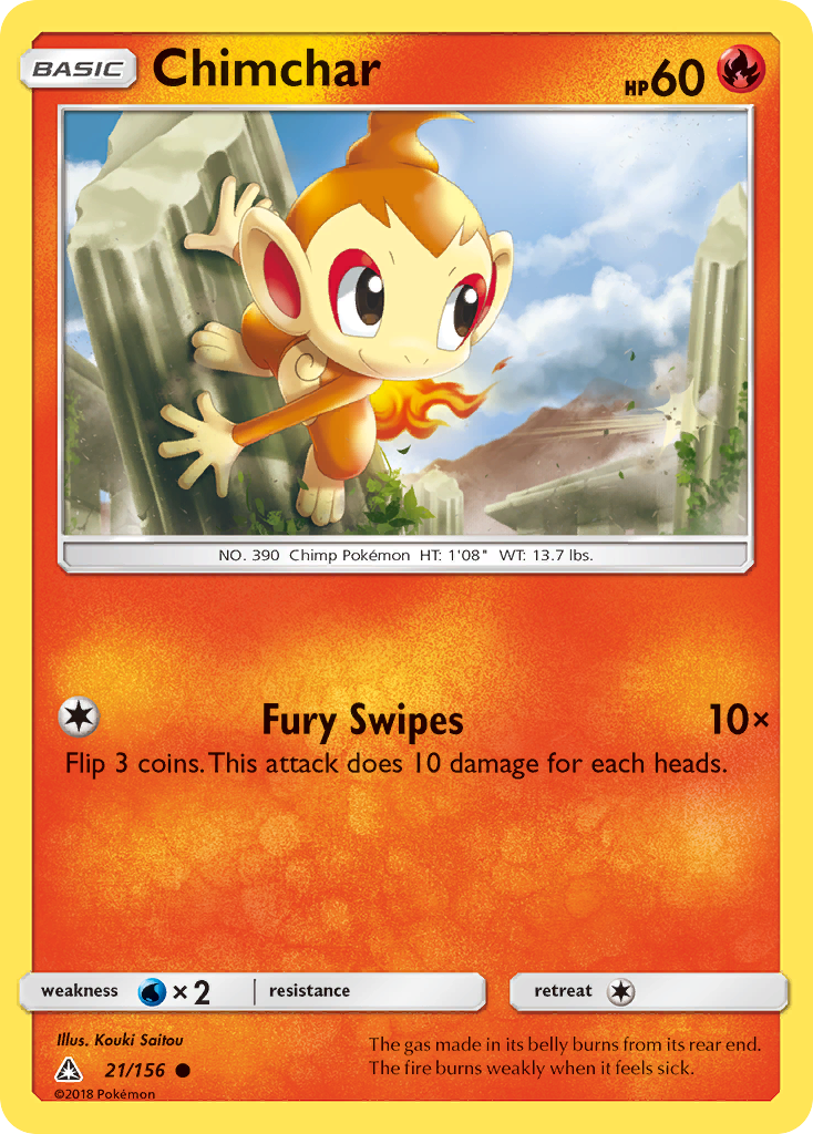 Chimchar (21/156) [Sun & Moon: Ultra Prism] | Jomio and Rueliete's Cards and Comics