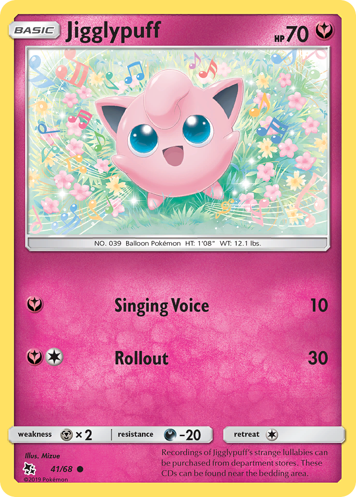 Jigglypuff (41/68) [Sun & Moon: Hidden Fates] | Jomio and Rueliete's Cards and Comics