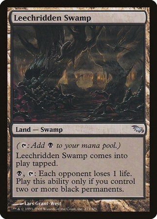 Leechridden Swamp [Shadowmoor] | Jomio and Rueliete's Cards and Comics