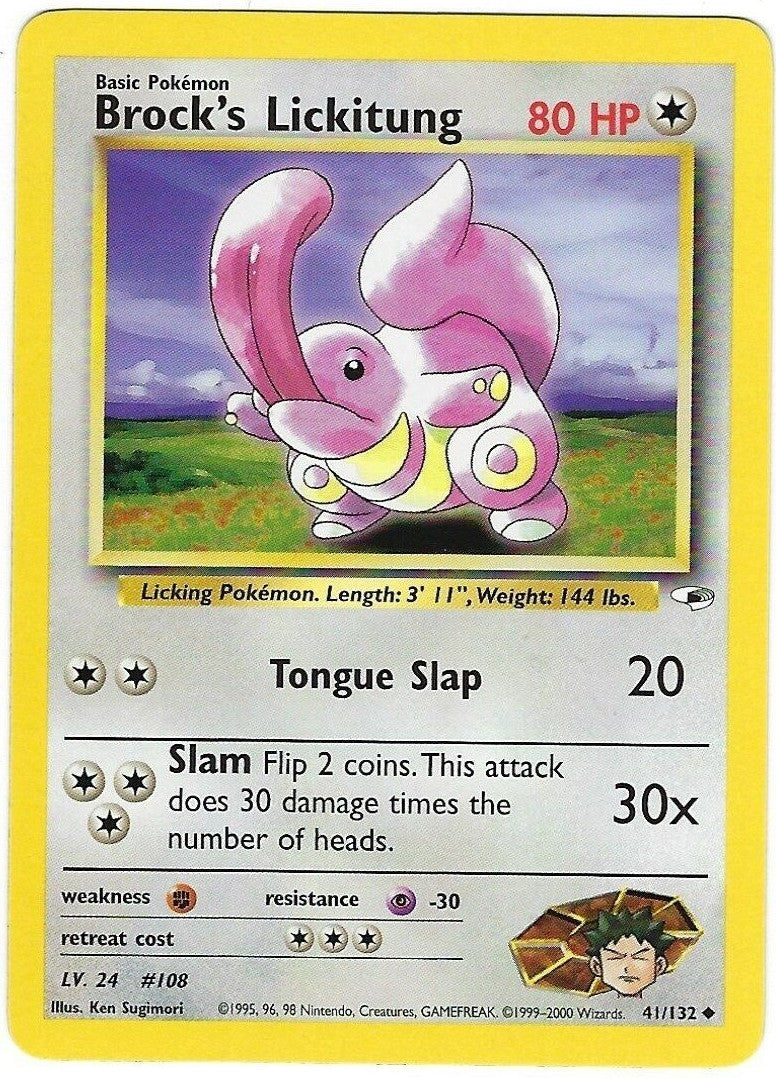 Brock's Lickitung (41/132) [Gym Heroes Unlimited] | Jomio and Rueliete's Cards and Comics
