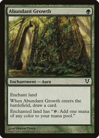Abundant Growth [Avacyn Restored] | Jomio and Rueliete's Cards and Comics
