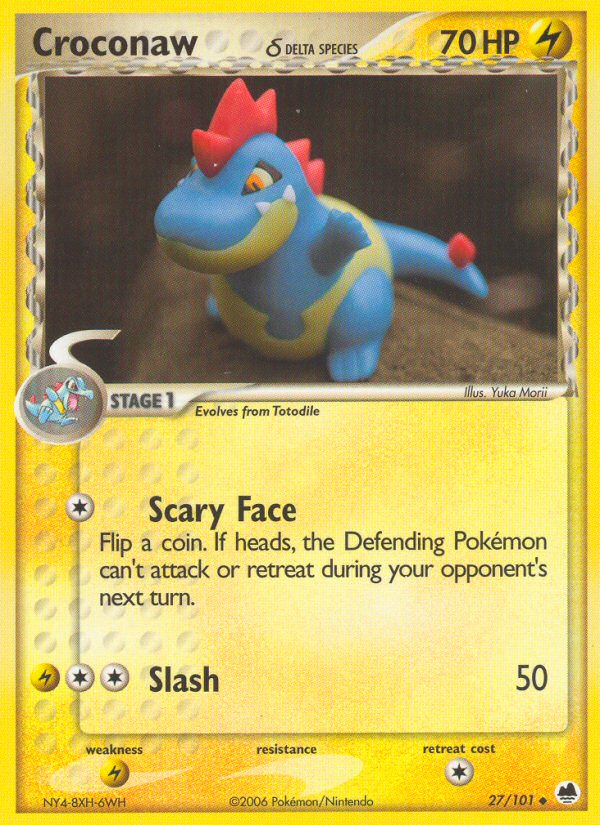 Croconaw (27/101) (Delta Species) [EX: Dragon Frontiers] | Jomio and Rueliete's Cards and Comics