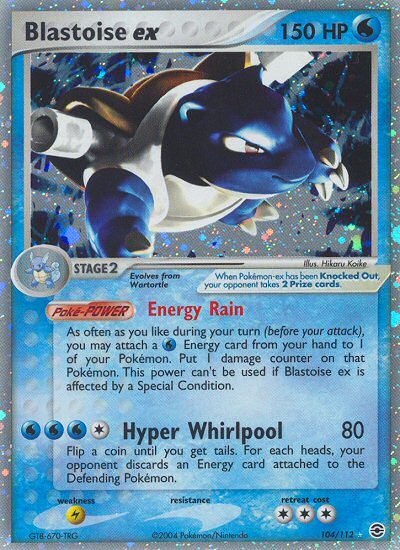 Blastoise ex (104/112) [EX: FireRed & LeafGreen] | Jomio and Rueliete's Cards and Comics