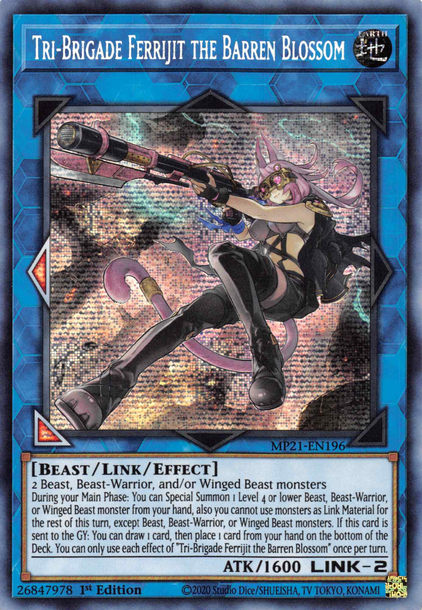 Tri-Brigade Ferrijit the Barren Blossom [MP21-EN196] Prismatic Secret Rare | Jomio and Rueliete's Cards and Comics