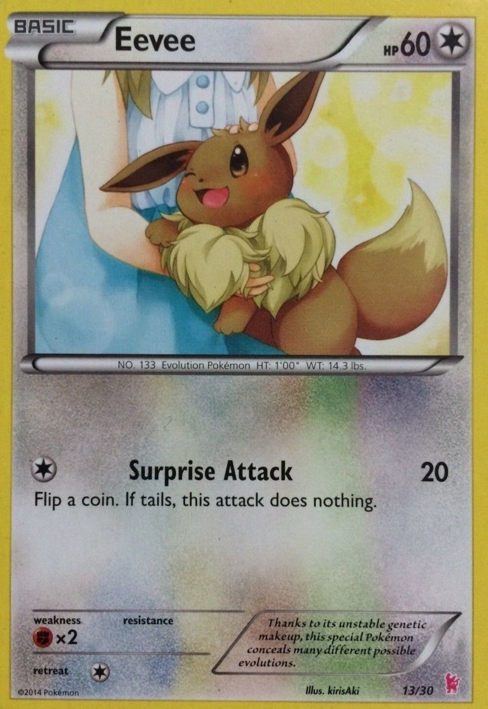 Eevee (13/30) [XY: Trainer Kit - Sylveon] | Jomio and Rueliete's Cards and Comics