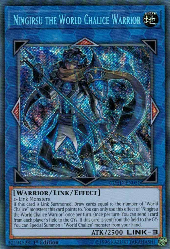 Ningirsu the World Chalice Warrior [COTD-EN050] Secret Rare | Jomio and Rueliete's Cards and Comics