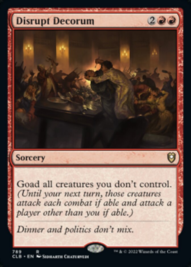 Disrupt Decorum [Commander Legends: Battle for Baldur's Gate] | Jomio and Rueliete's Cards and Comics