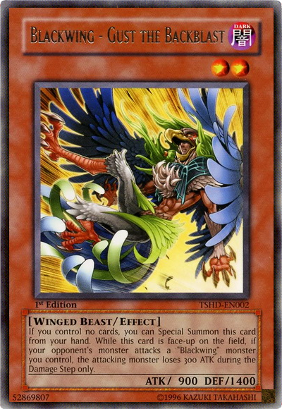 Blackwing - Gust the Backblast [TSHD-EN002] Rare | Jomio and Rueliete's Cards and Comics