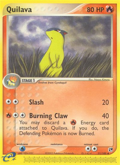 Quilava (51/100) [EX: Sandstorm] | Jomio and Rueliete's Cards and Comics