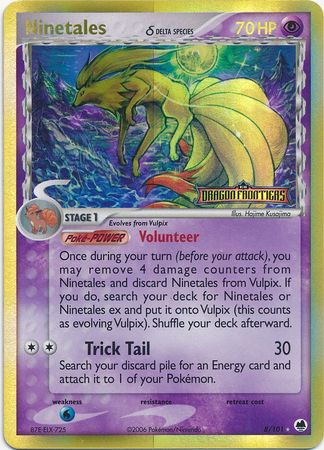 Ninetales (8/101) (Delta Species) (Stamped) [EX: Dragon Frontiers] | Jomio and Rueliete's Cards and Comics