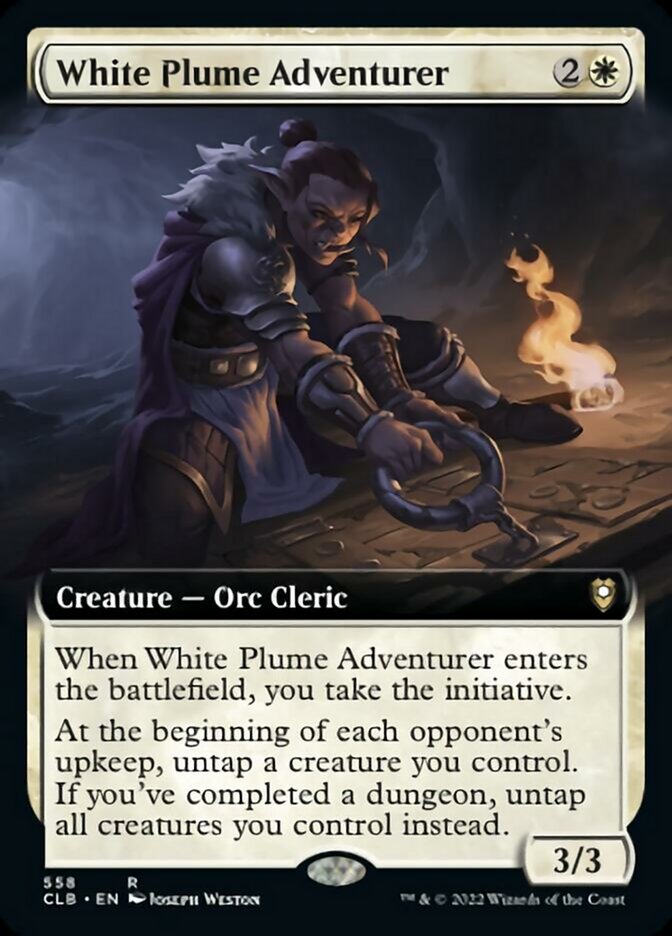 White Plume Adventurer (Extended Art) [Commander Legends: Battle for Baldur's Gate] | Jomio and Rueliete's Cards and Comics