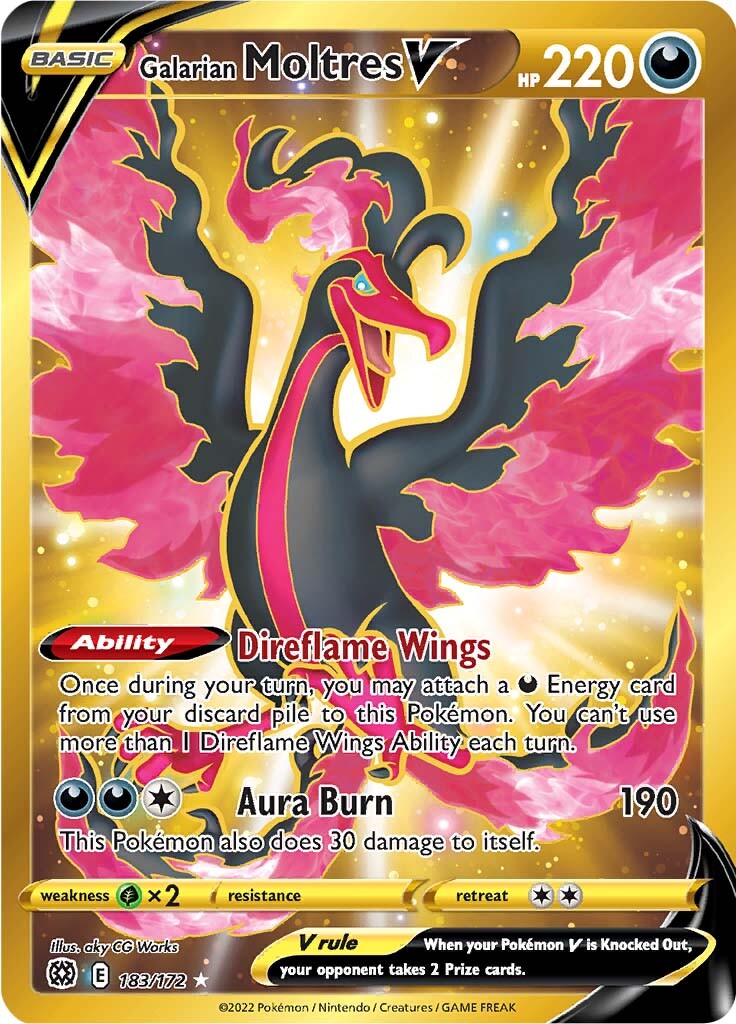 Galarian Moltres V (183/172) [Sword & Shield: Brilliant Stars] | Jomio and Rueliete's Cards and Comics