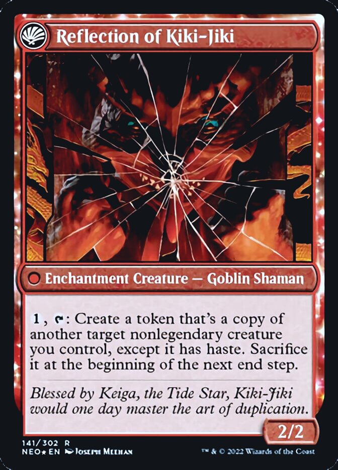 Fable of the Mirror-Breaker // Reflection of Kiki-Jiki [Kamigawa: Neon Dynasty Prerelease Promos] | Jomio and Rueliete's Cards and Comics