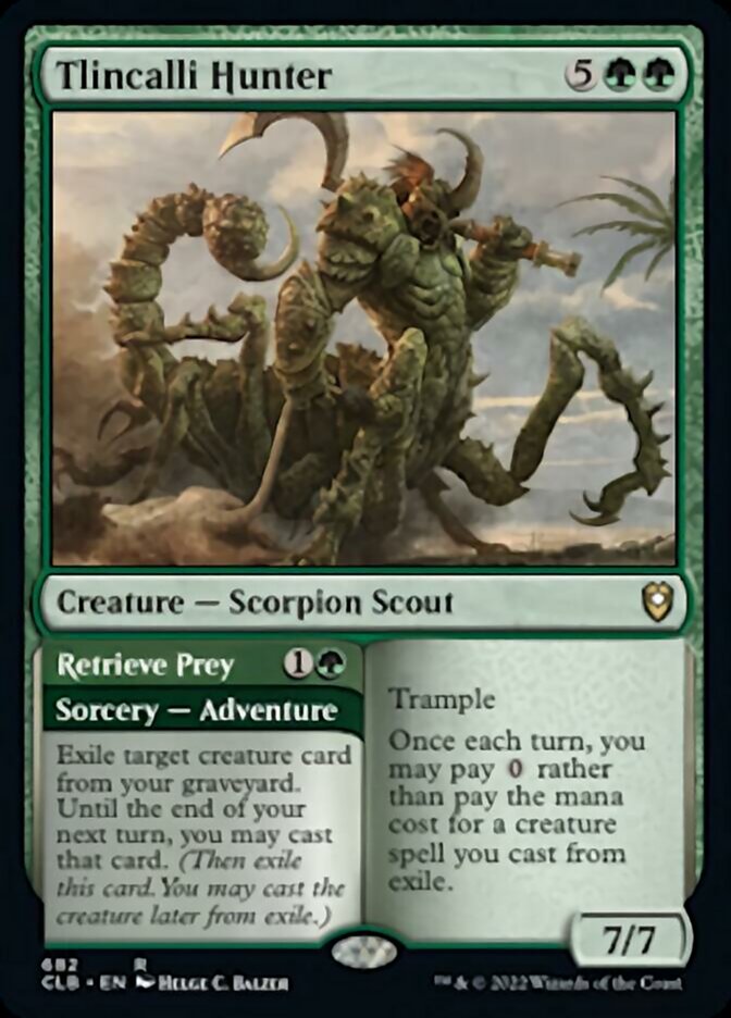 Tlincalli Hunter // Retrieve Prey [Commander Legends: Battle for Baldur's Gate] | Jomio and Rueliete's Cards and Comics