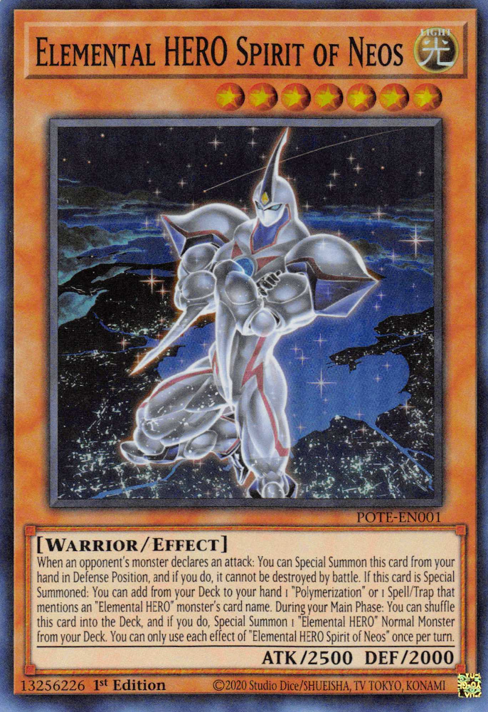 Elemental HERO Spirit of Neos [POTE-EN001] Super Rare | Jomio and Rueliete's Cards and Comics