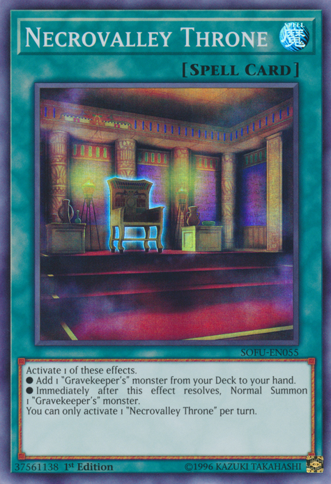 Necrovalley Throne [SOFU-EN055] Super Rare | Jomio and Rueliete's Cards and Comics