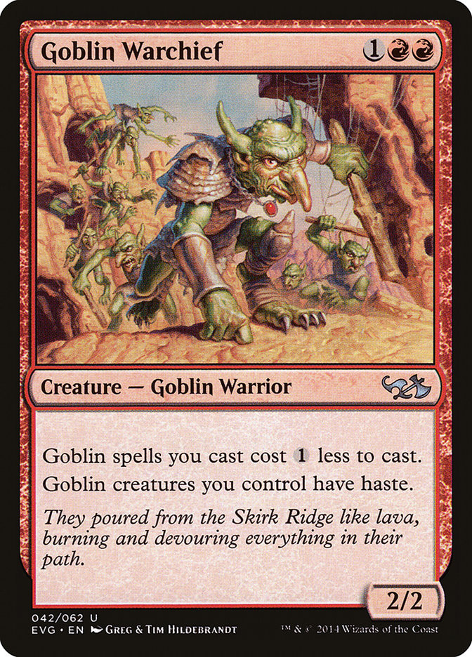 Goblin Warchief (Elves vs. Goblins) [Duel Decks Anthology] | Jomio and Rueliete's Cards and Comics