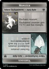 Copy // Monster Role / Virtuous Role Double-Sided Token [Wilds of Eldraine Commander Tokens] | Jomio and Rueliete's Cards and Comics