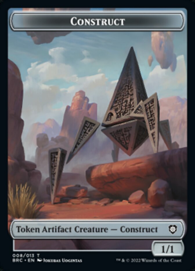 Construct (008) // Phyrexian Myr Double-Sided Token [The Brothers' War Commander Tokens] | Jomio and Rueliete's Cards and Comics