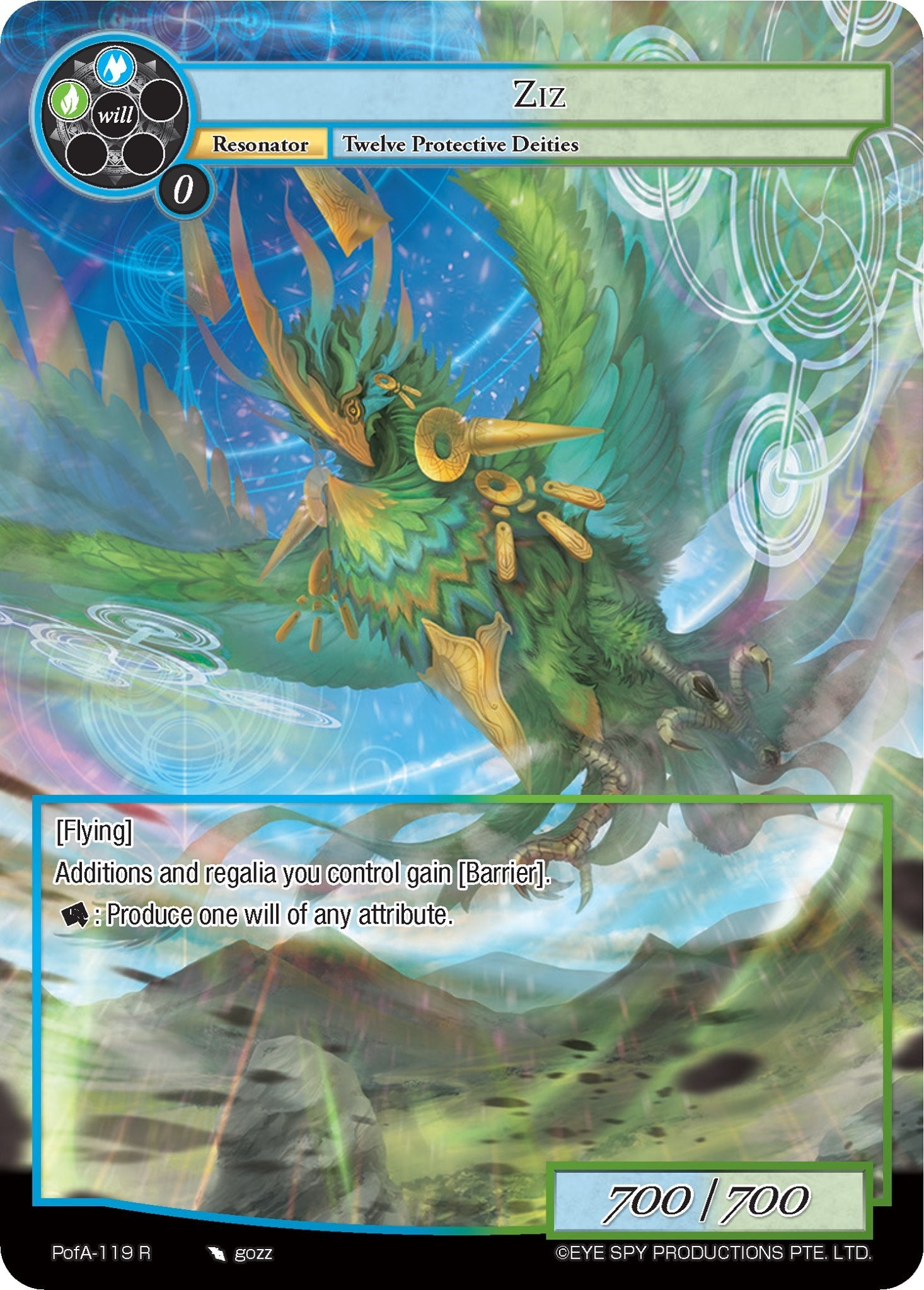 Ziz (Full Art) (PofA-119) [Alice Origin IV: Prologue of Attoractia] | Jomio and Rueliete's Cards and Comics