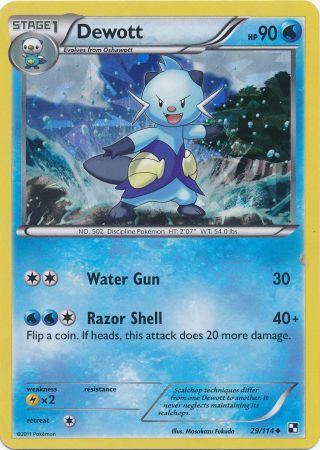 Dewott (29/114) (Cracked Ice Holo) [Black & White: Base Set] | Jomio and Rueliete's Cards and Comics