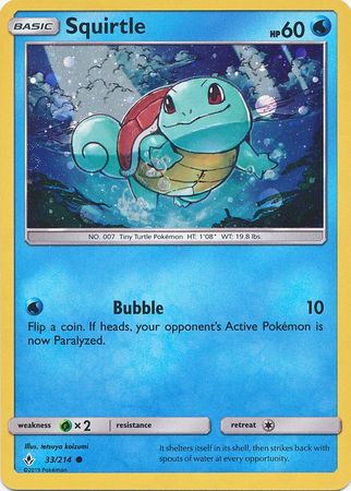 Squirtle (33/214) (Premium Collection Promo) [Sun & Moon: Unbroken Bonds] | Jomio and Rueliete's Cards and Comics
