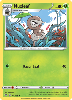 Nuzleaf (011/185) [Sword & Shield: Vivid Voltage] | Jomio and Rueliete's Cards and Comics