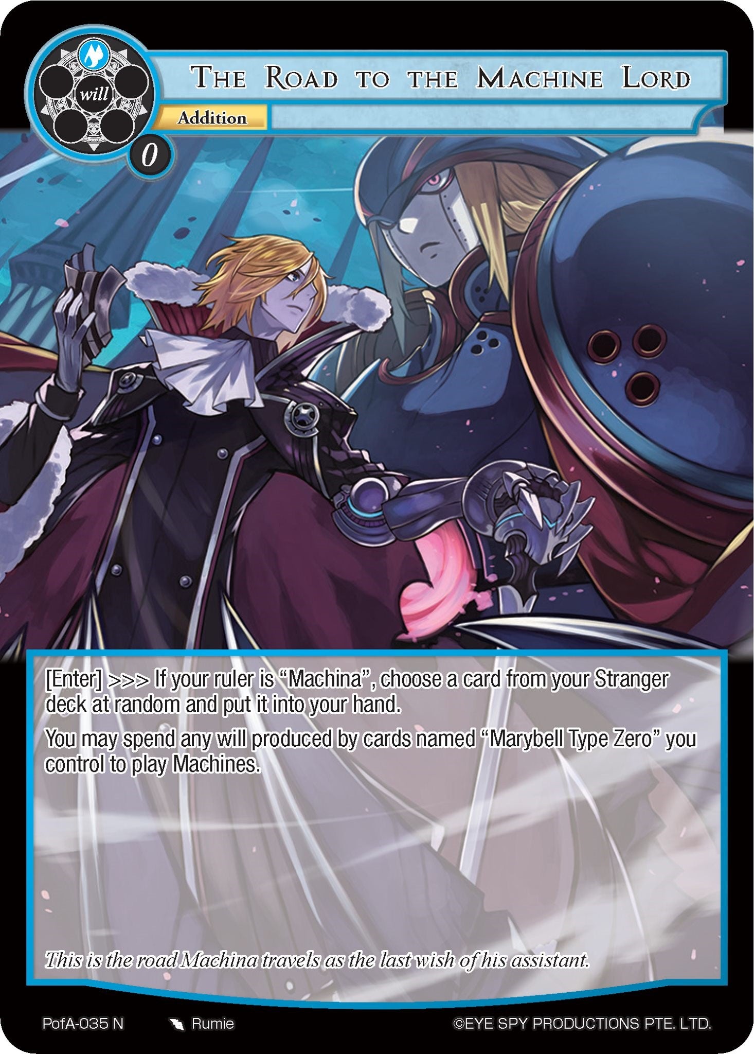 The Road to the Machine Lord (PofA-035) [Alice Origin IV: Prologue of Attoractia] | Jomio and Rueliete's Cards and Comics