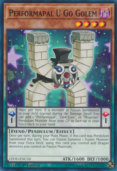 Performapal U Go Golem [LEDD-ENC10] Common | Jomio and Rueliete's Cards and Comics