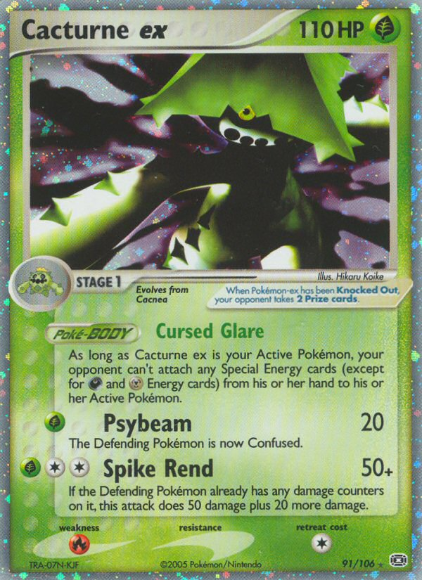 Cacturne ex (91/106) [EX: Emerald] | Jomio and Rueliete's Cards and Comics