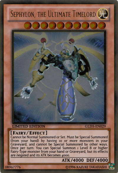 Sephylon, the Ultimate Timelord [GLD5-EN029] Gold Rare | Jomio and Rueliete's Cards and Comics