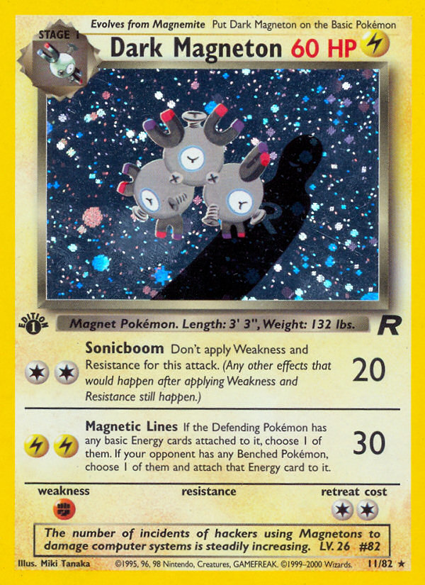 Dark Magneton (11/82) [Team Rocket 1st Edition] | Jomio and Rueliete's Cards and Comics