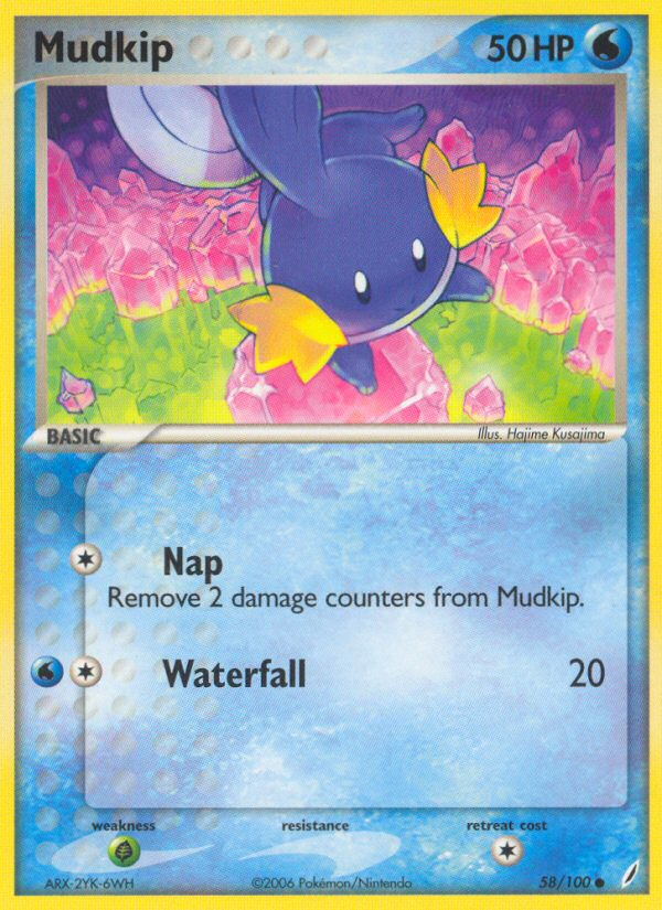 Mudkip (58/100) [EX: Crystal Guardians] | Jomio and Rueliete's Cards and Comics