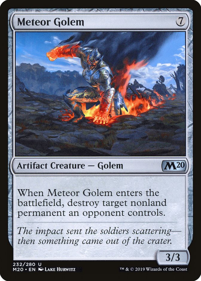 Meteor Golem [Core Set 2020] | Jomio and Rueliete's Cards and Comics