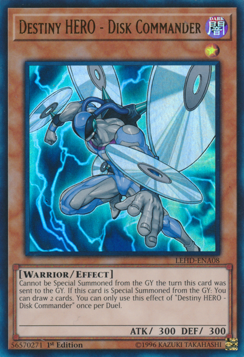 Destiny HERO - Disk Commander [LEHD-ENA08] Ultra Rare | Jomio and Rueliete's Cards and Comics