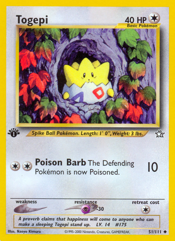 Togepi (51/111) [Neo Genesis 1st Edition] | Jomio and Rueliete's Cards and Comics