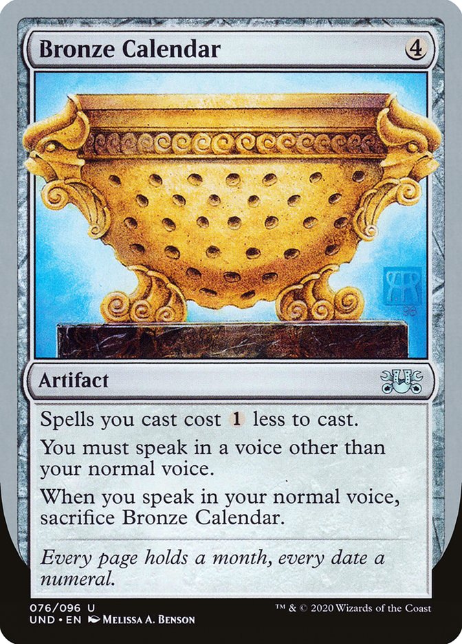 Bronze Calendar [Unsanctioned] | Jomio and Rueliete's Cards and Comics