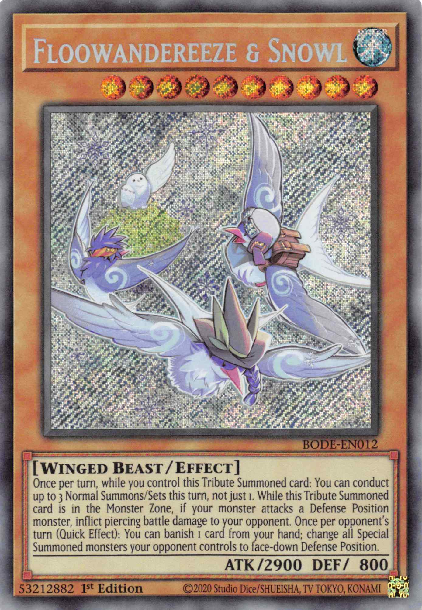Floowandereeze & Snowl [BODE-EN012] Secret Rare | Jomio and Rueliete's Cards and Comics