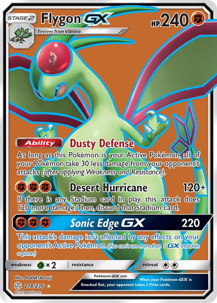 Flygon GX (218/236) [Sun & Moon: Cosmic Eclipse] | Jomio and Rueliete's Cards and Comics