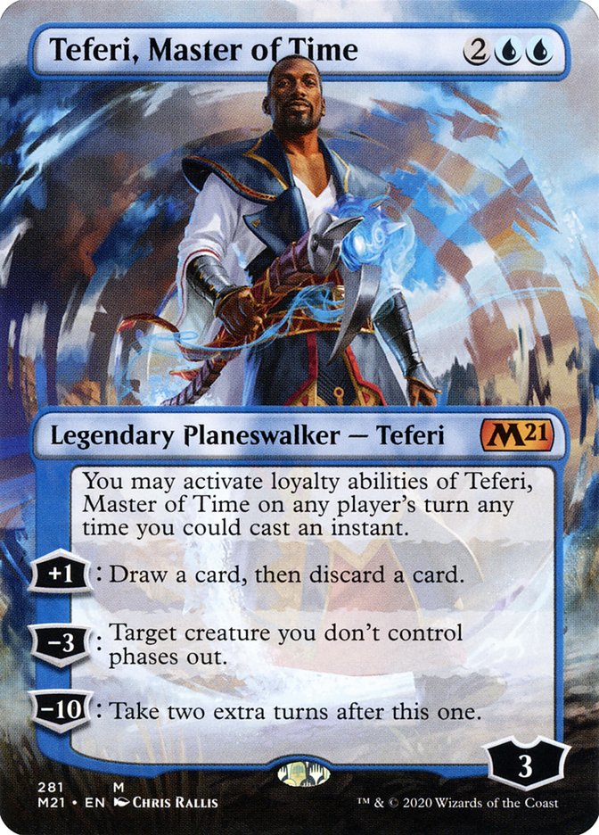 Teferi, Master of Time (Borderless) [Core Set 2021] | Jomio and Rueliete's Cards and Comics
