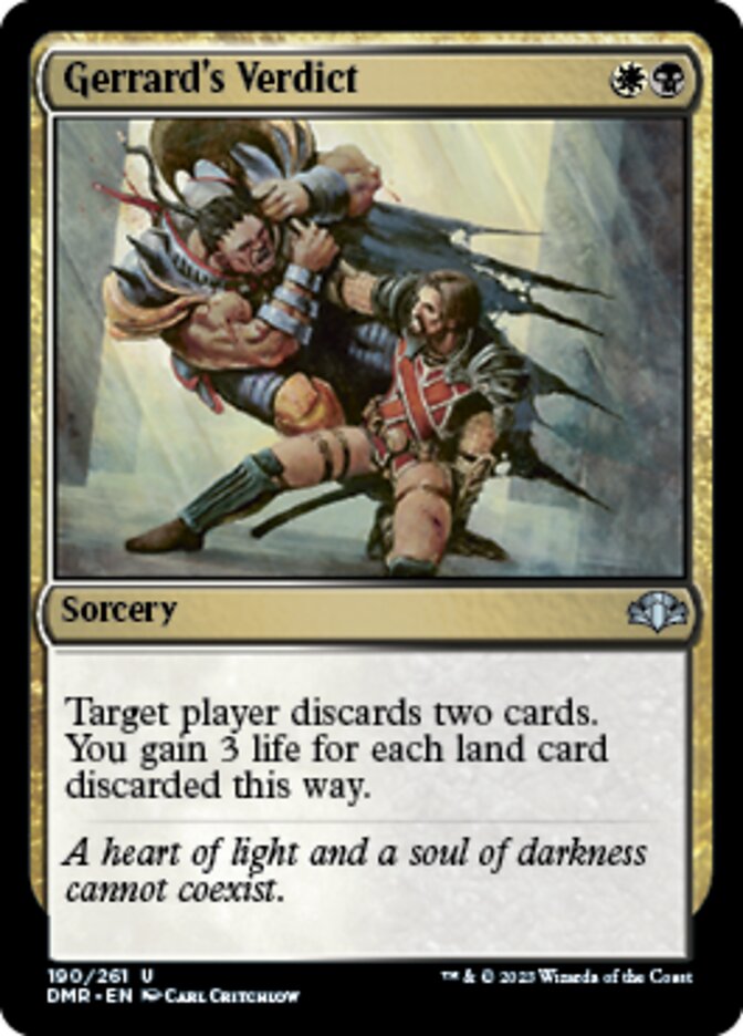 Gerrard's Verdict [Dominaria Remastered] | Jomio and Rueliete's Cards and Comics