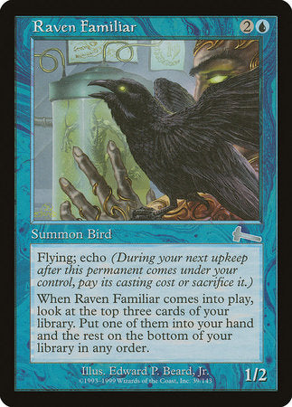 Raven Familiar [Urza's Legacy] | Jomio and Rueliete's Cards and Comics