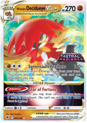 Hisuian Decidueye VSTAR (084/189) (Jumbo Card) [Sword & Shield: Astral Radiance] | Jomio and Rueliete's Cards and Comics