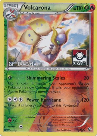 Volcarona (15/114) (League Promo 2nd Place) [XY: Steam Siege] | Jomio and Rueliete's Cards and Comics