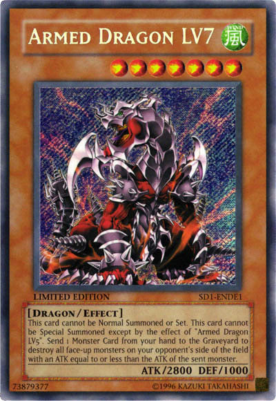 Armed Dragon Lv7 [SD1-ENDE1] Secret Rare | Jomio and Rueliete's Cards and Comics