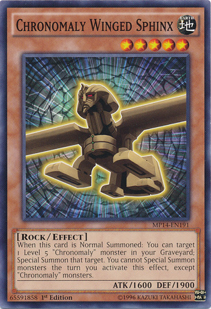 Chronomaly Winged Sphinx [MP14-EN191] Common | Jomio and Rueliete's Cards and Comics