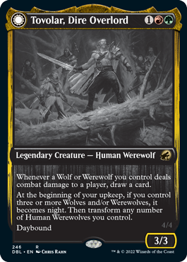 Tovolar, Dire Overlord // Tovolar, the Midnight Scourge [Innistrad: Double Feature] | Jomio and Rueliete's Cards and Comics